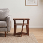 Walnut End Table in a living room
