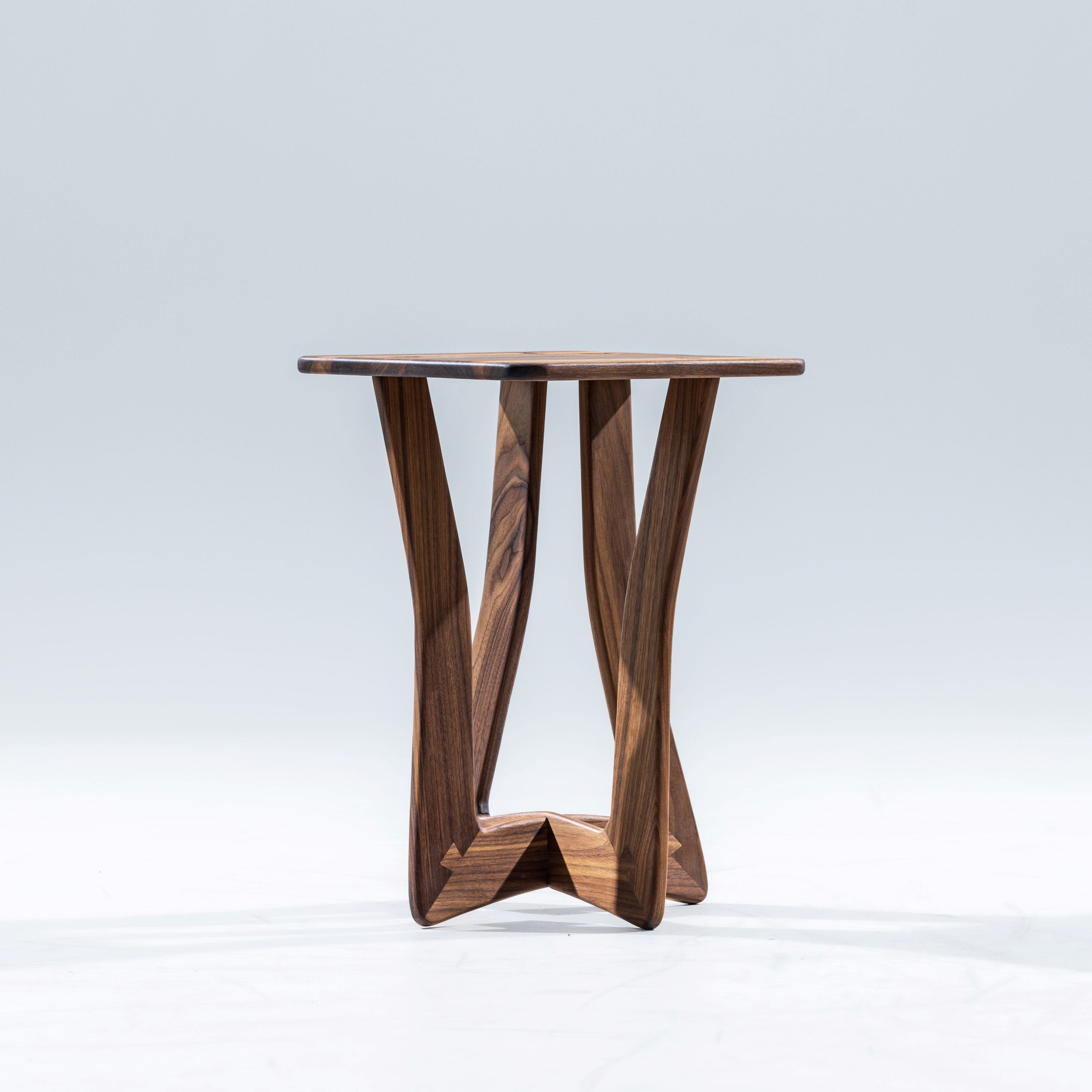 Walnut Bend Accent Table