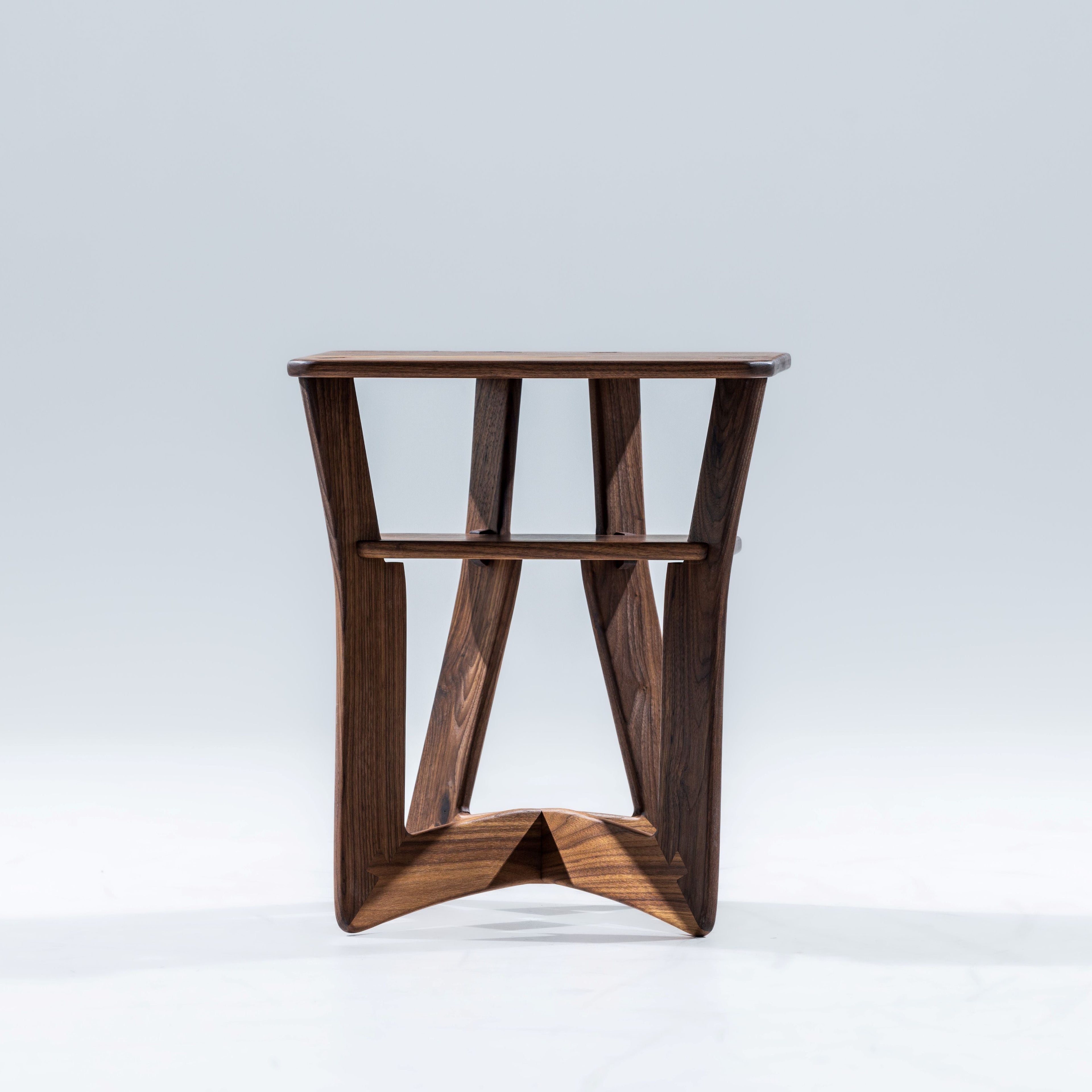 Small Walnut Oxbow Nightstand
