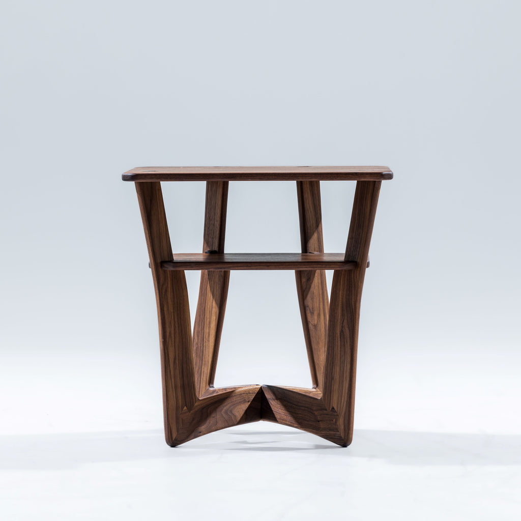 Large Walnut Oxbow Nightstand