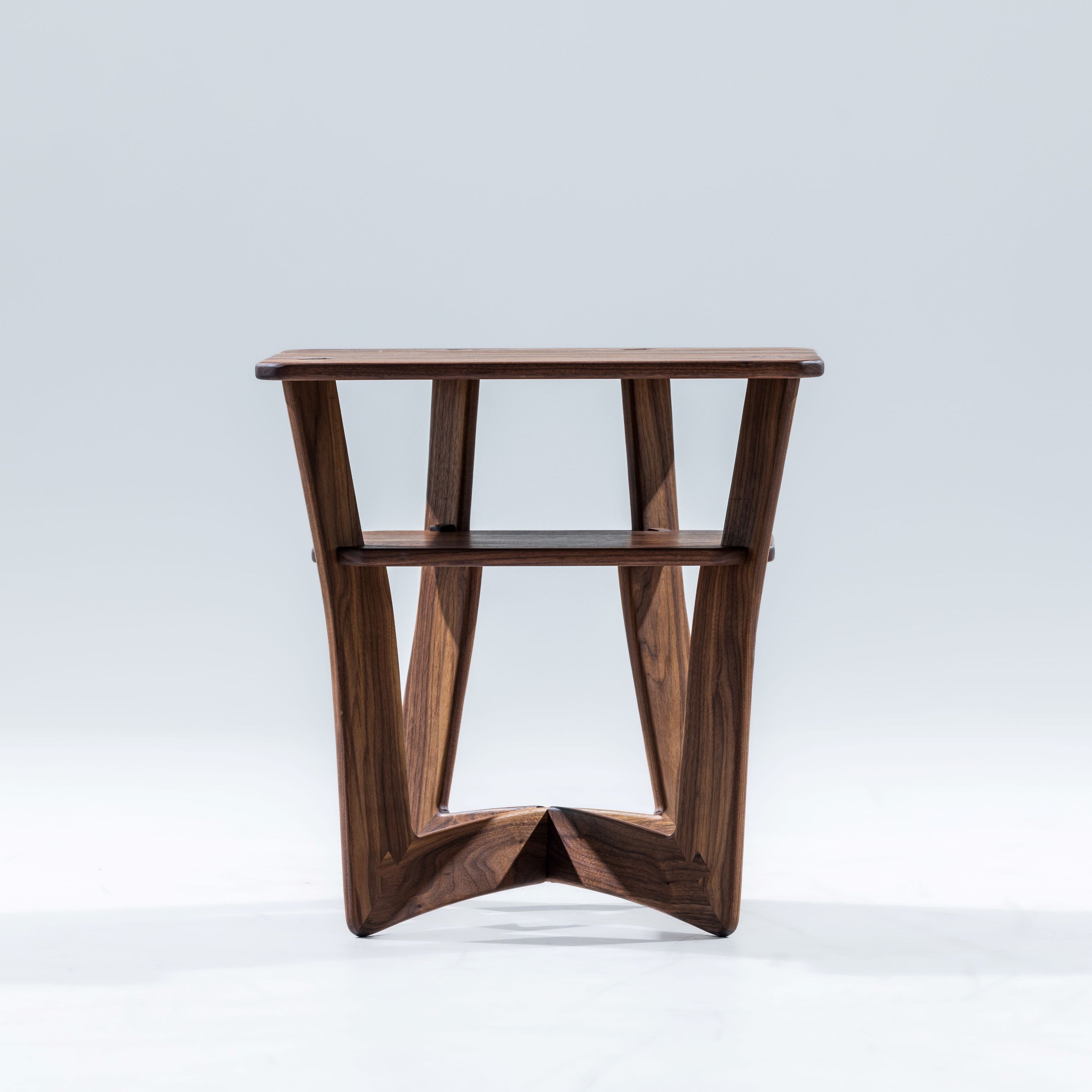 Large Walnut Oxbow Nightstand