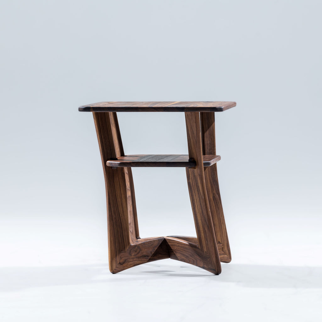 Large Walnut Oxbow Nightstand