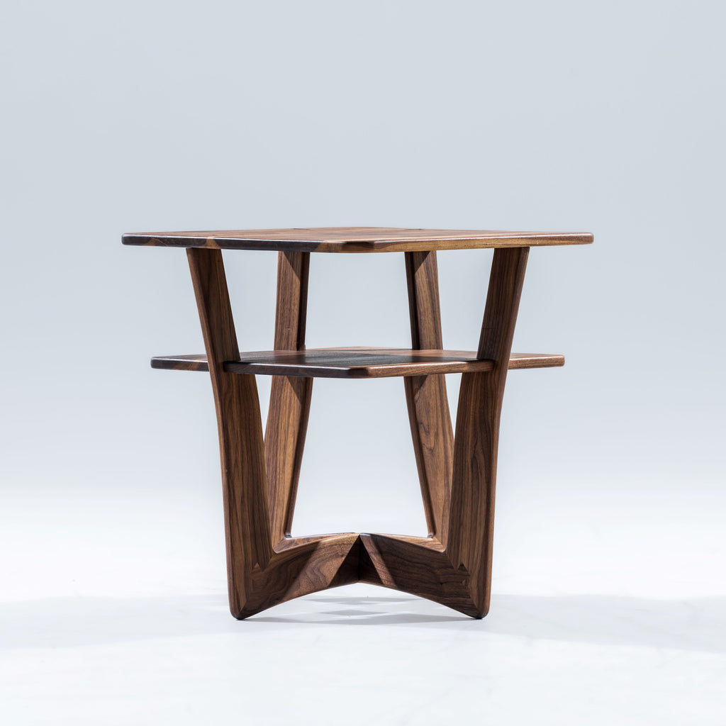 Walnut Bend End Table