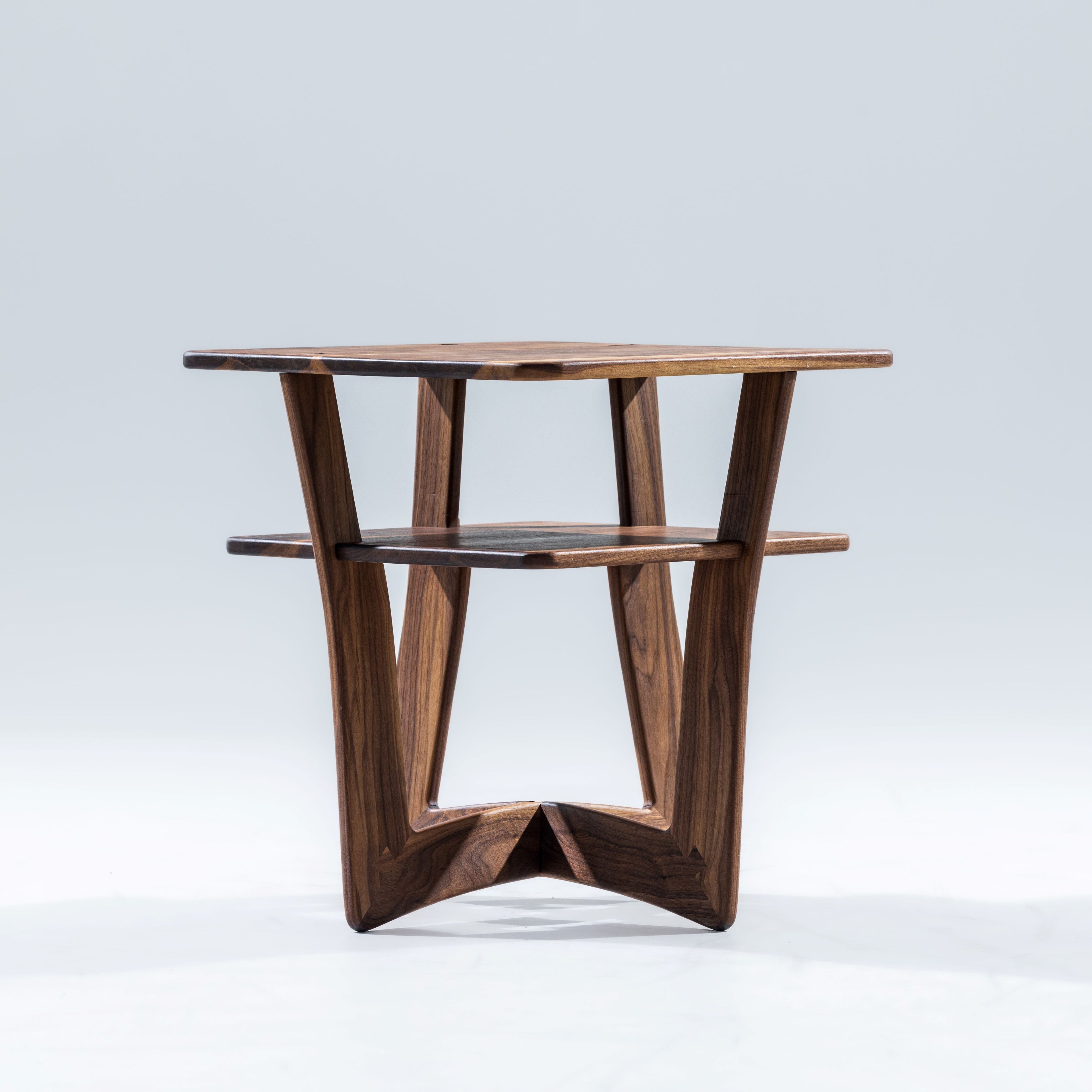 Walnut Bend End Table