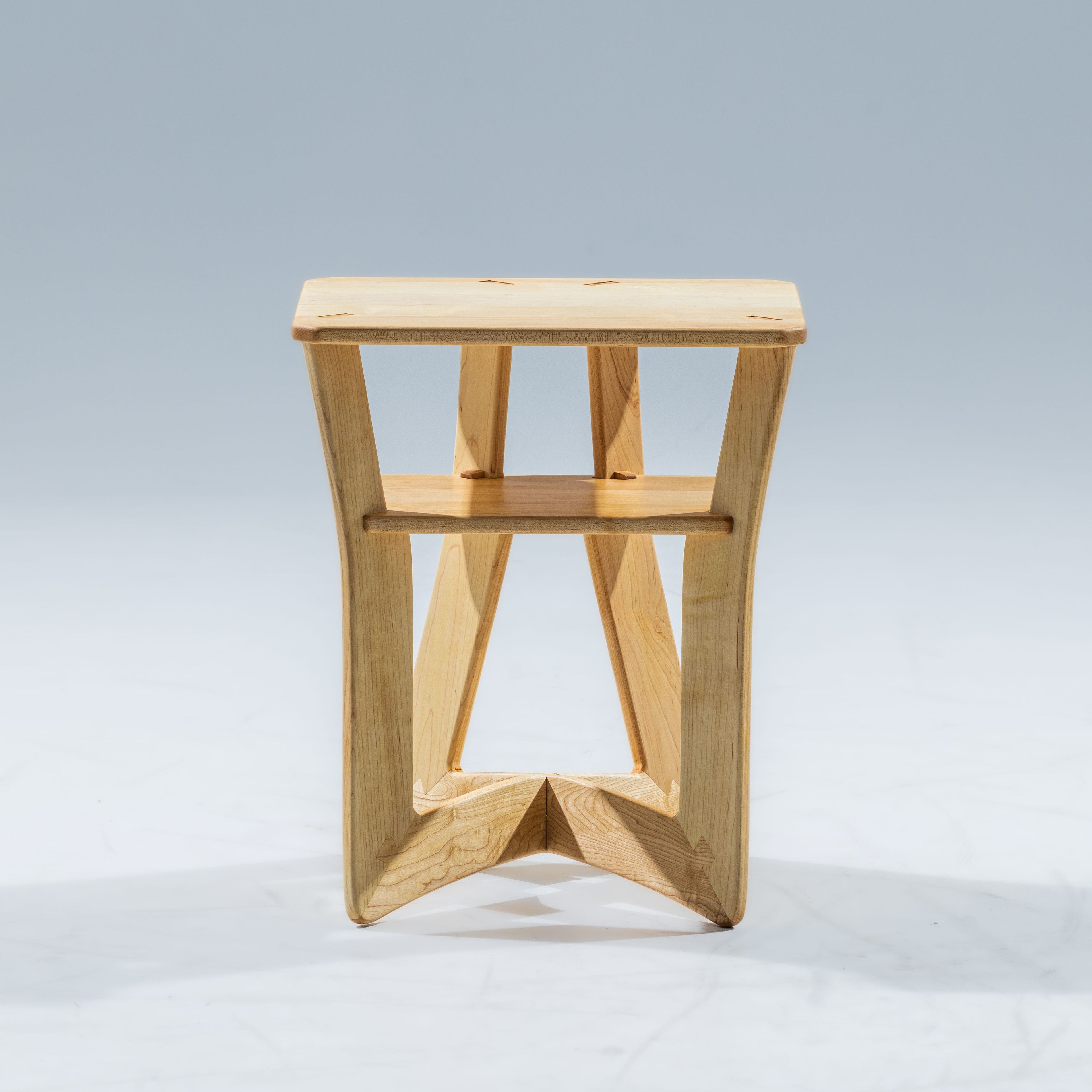 Small Maple Oxbow Nightstand