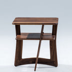 Walnut Bend End Table