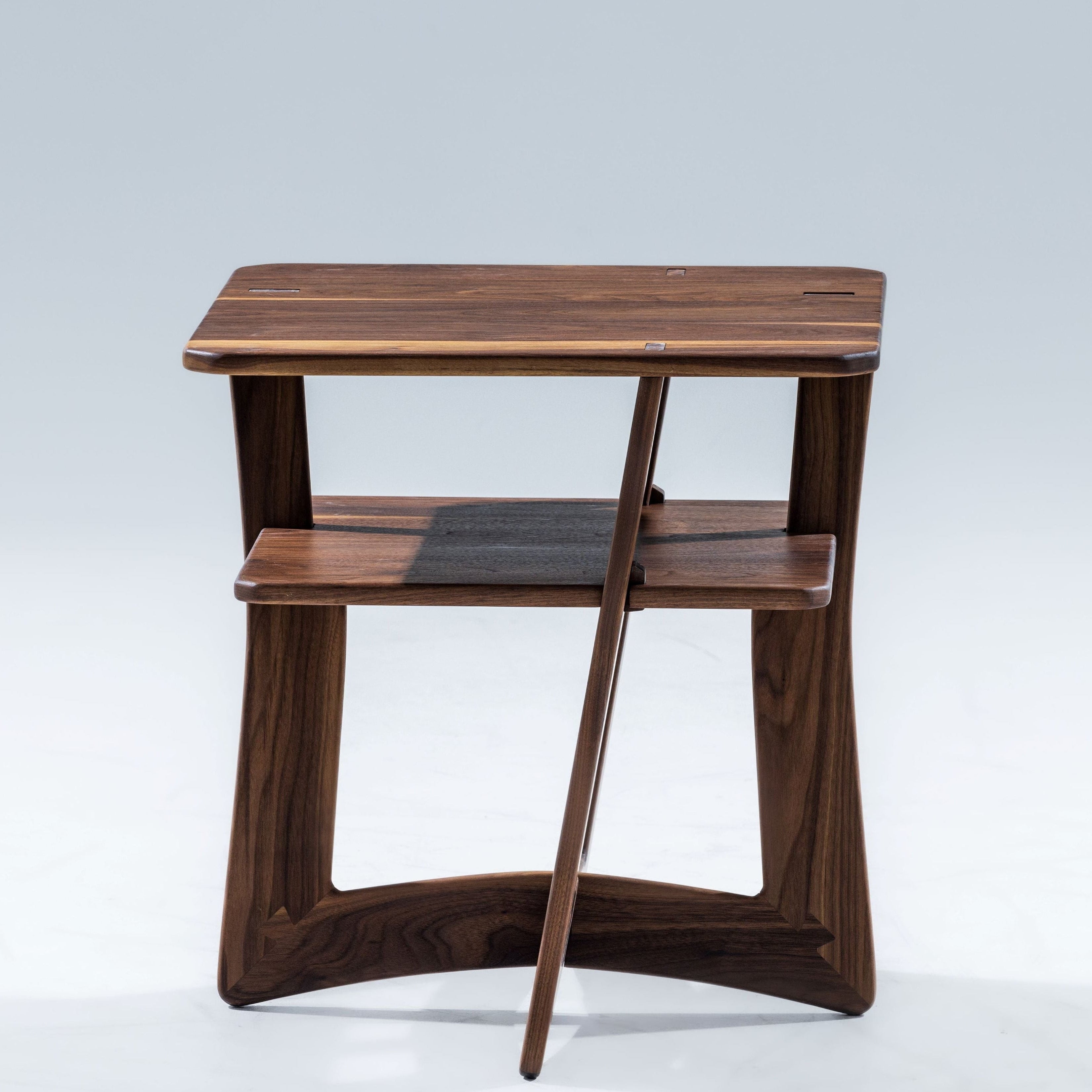 Walnut Bend End Table