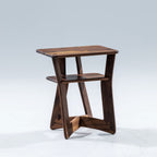 Small Walnut Oxbow Nightstand