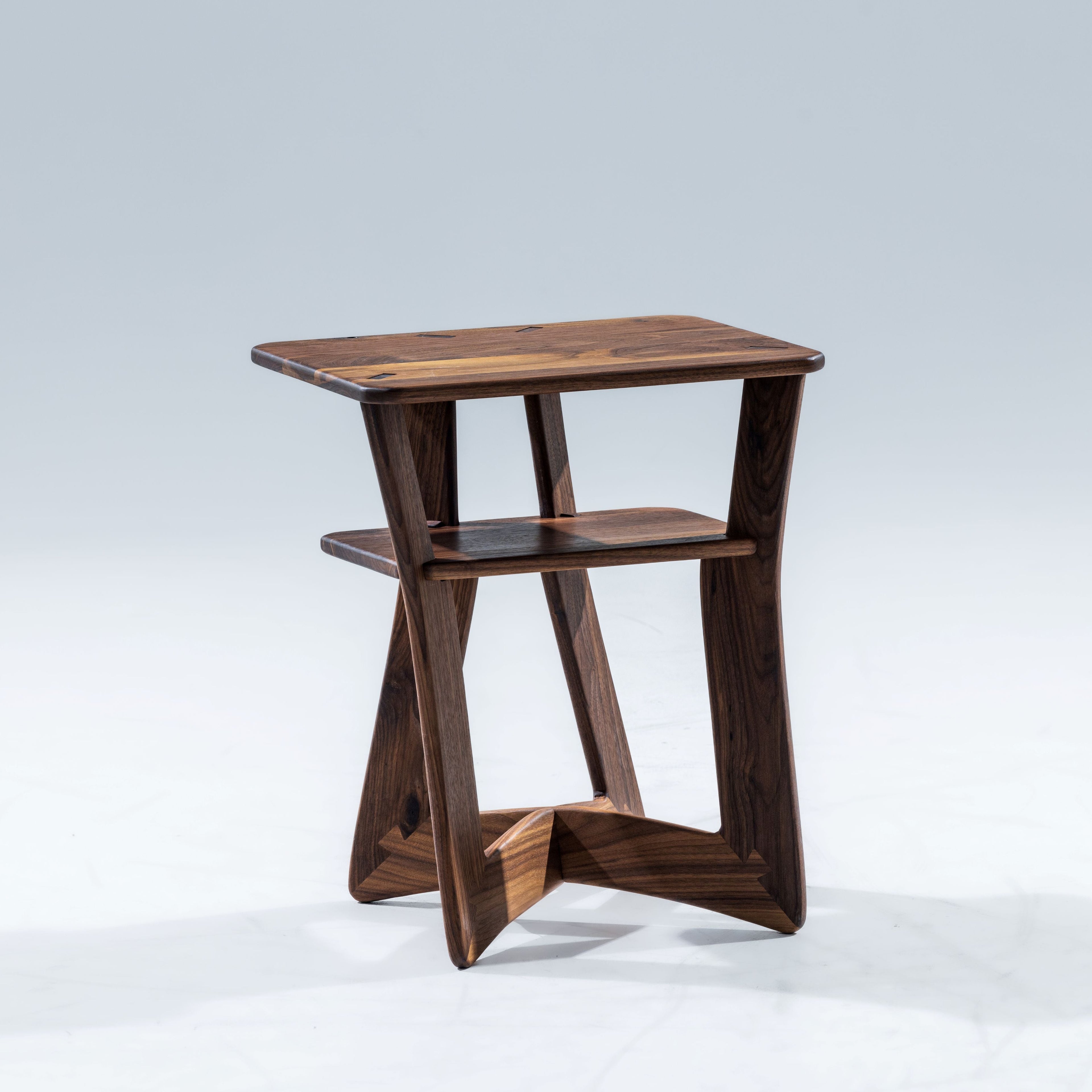 Small Walnut Oxbow Nightstand