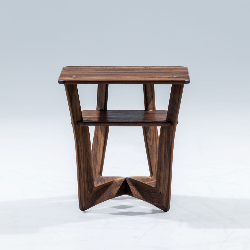 Large Walnut Oxbow Nightstand