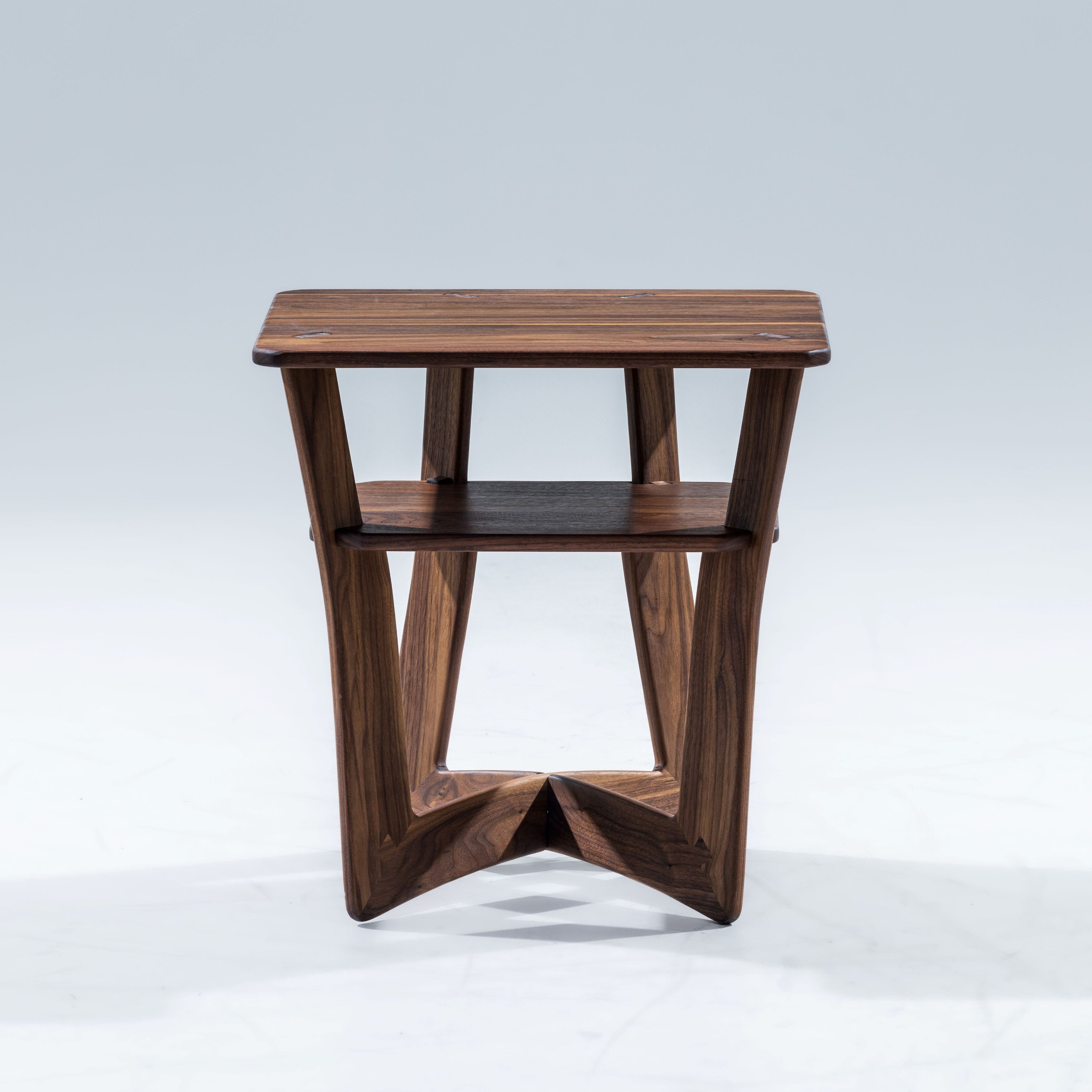 Large Walnut Oxbow Nightstand