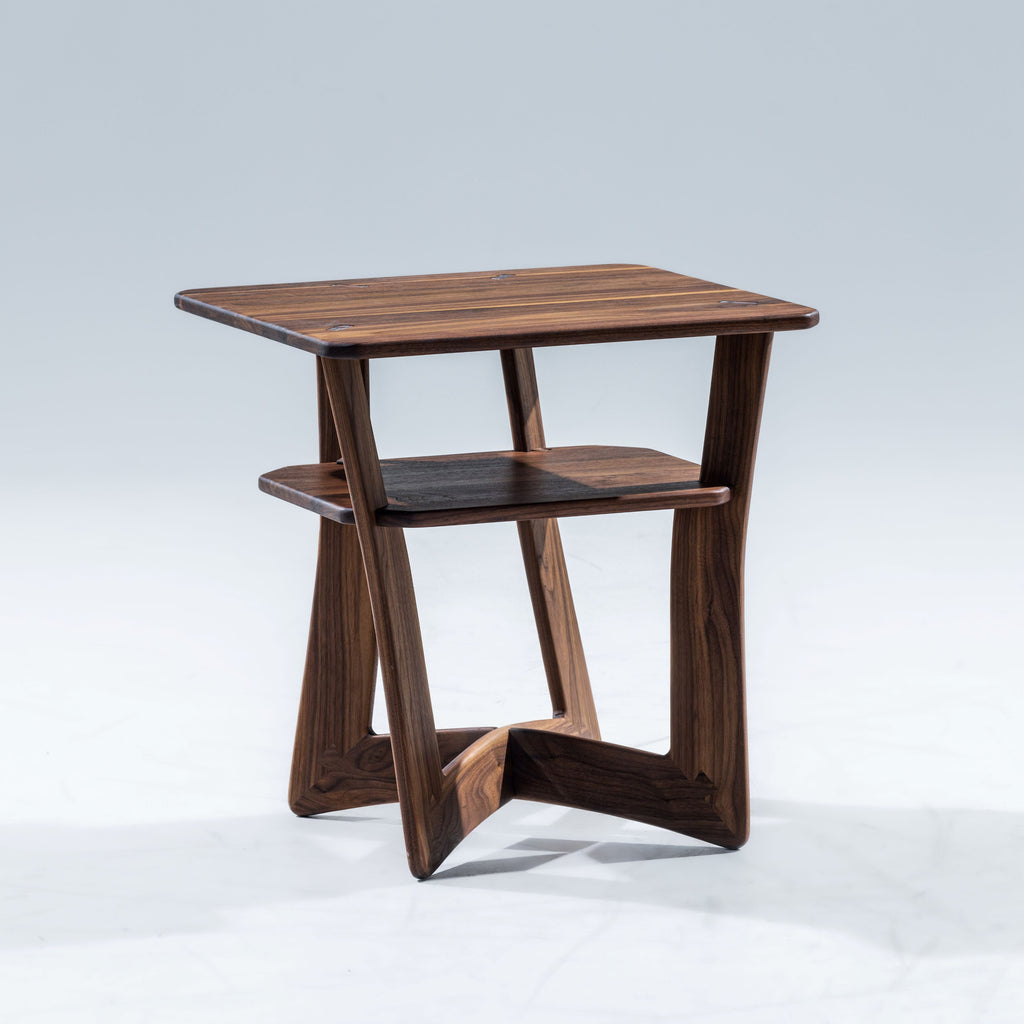 Large Walnut Oxbow Nightstand