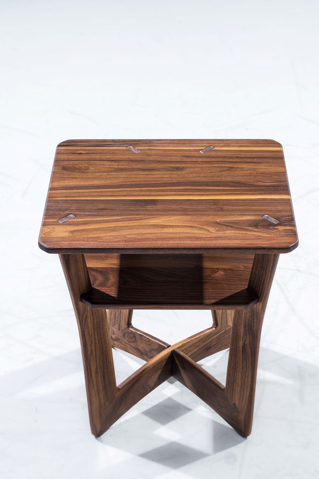 Large Walnut Oxbow Nightstand