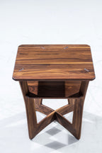 Large Walnut Oxbow Nightstand