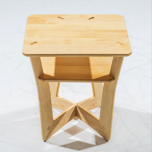 Large Maple Oxbow Nightstand