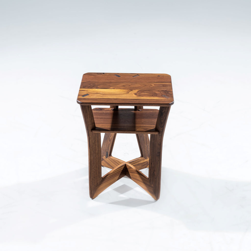 Small Walnut Oxbow Nightstand