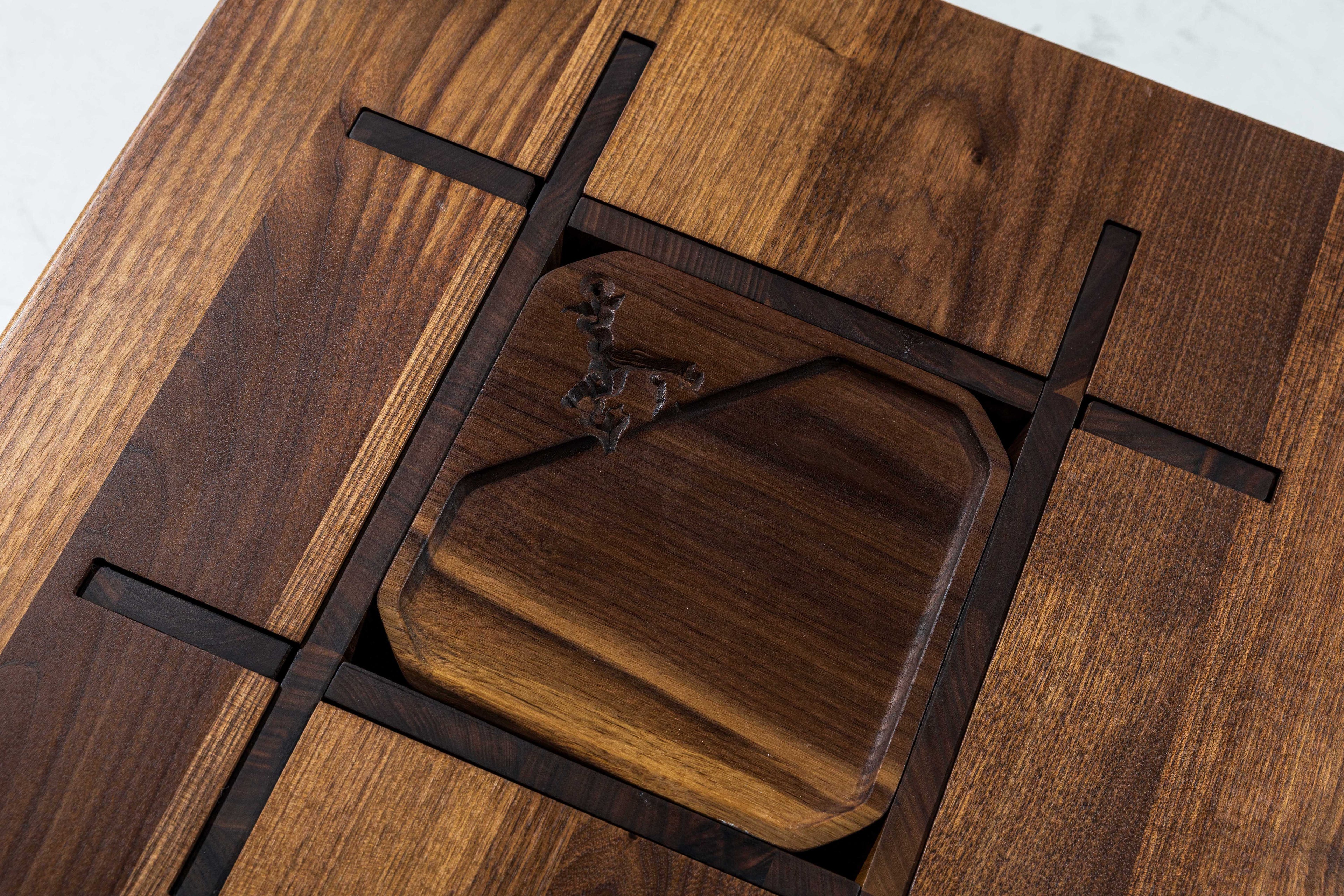 Walnut Delta Incense Tray